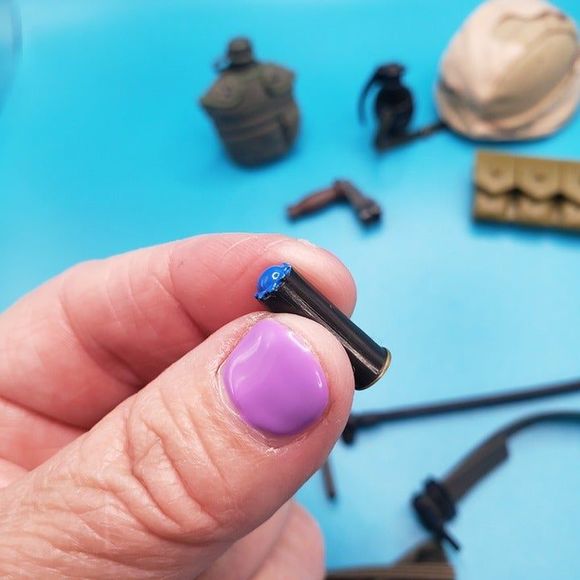 Lot of GI Joe Army Doll Accessories Weapons Helmet Canteen Battle Gear - Picture 11 of 12